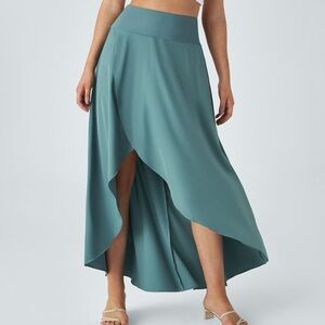 HALARA Asymmetrical Teal Skirt